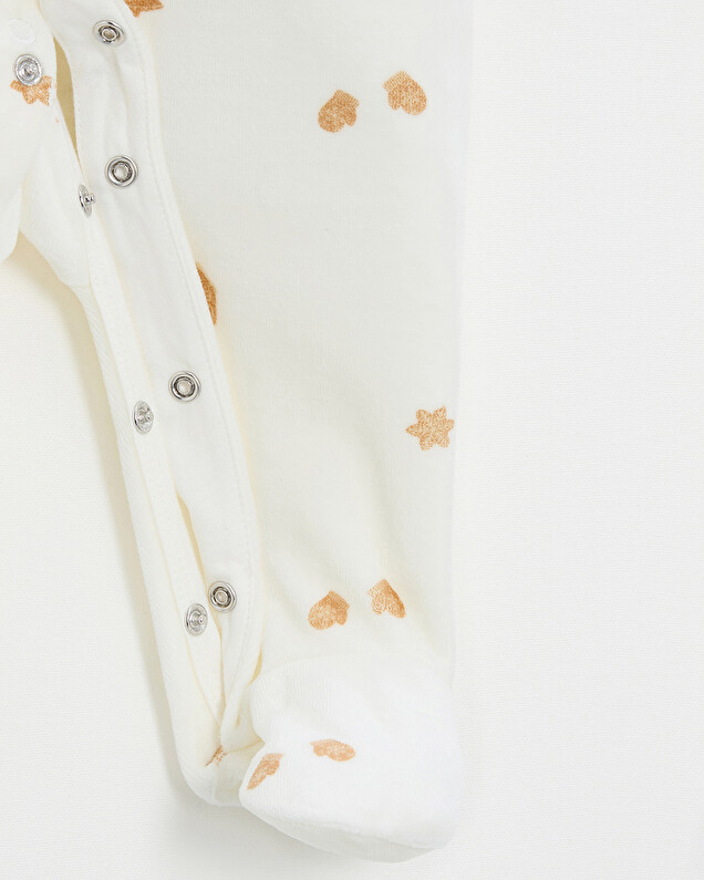 Printed velvet sleepsuit Cookie print  Natalys