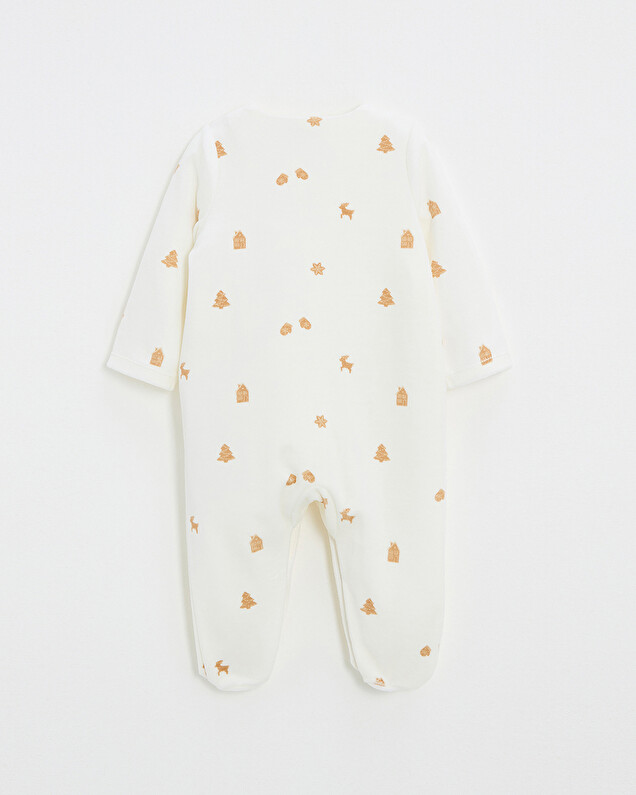 Printed velvet sleepsuit Cookie print  Natalys