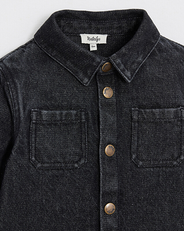 Denim shirt Charcoal gray color  Natalys