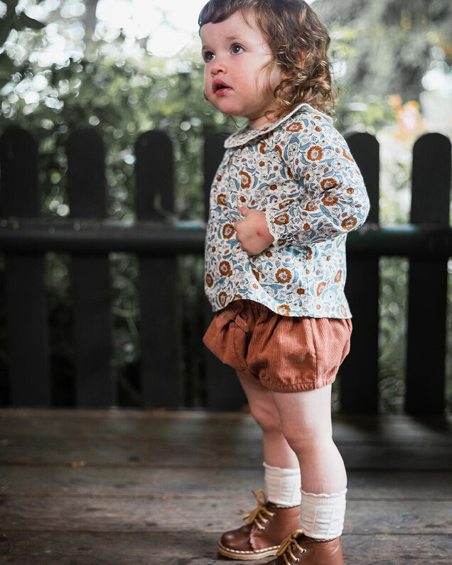 Printed blouse Folk flower print  Natalys
