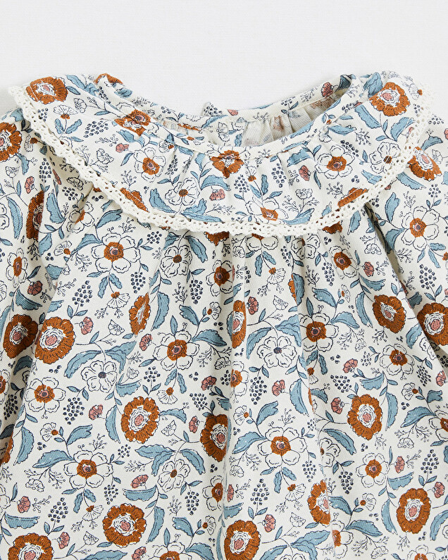 Printed blouse Folk flower print  Natalys