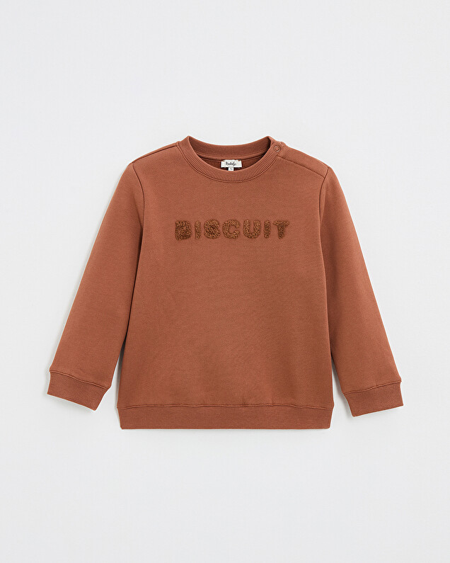 Animated fleece sweatshirt Brick color  Natalys