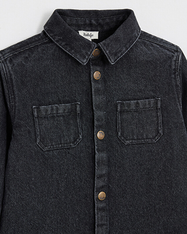Denim shirt Charcoal gray color  Natalys