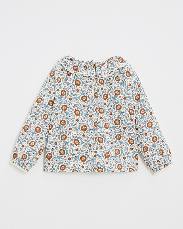 Printed blouse Folk flower print  Natalys