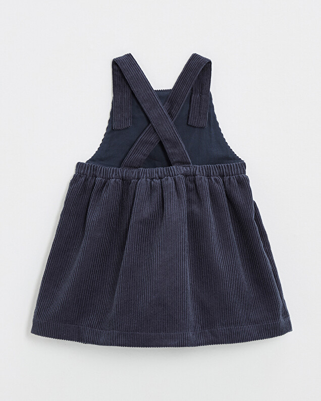 Velvet overall dress Night blue color  Natalys