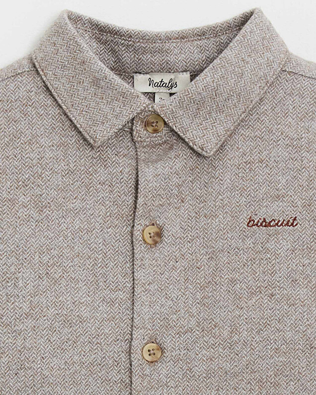 Flannel shirt Beige color  Natalys