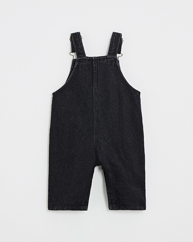 Long denim overalls Charcoal gray color  Natalys