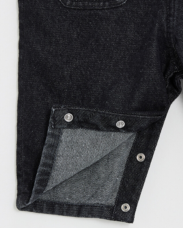 Long denim overalls Charcoal gray color  Natalys