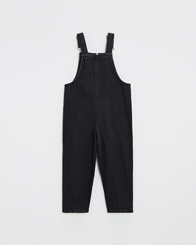 Long denim overalls Charcoal gray color  Natalys