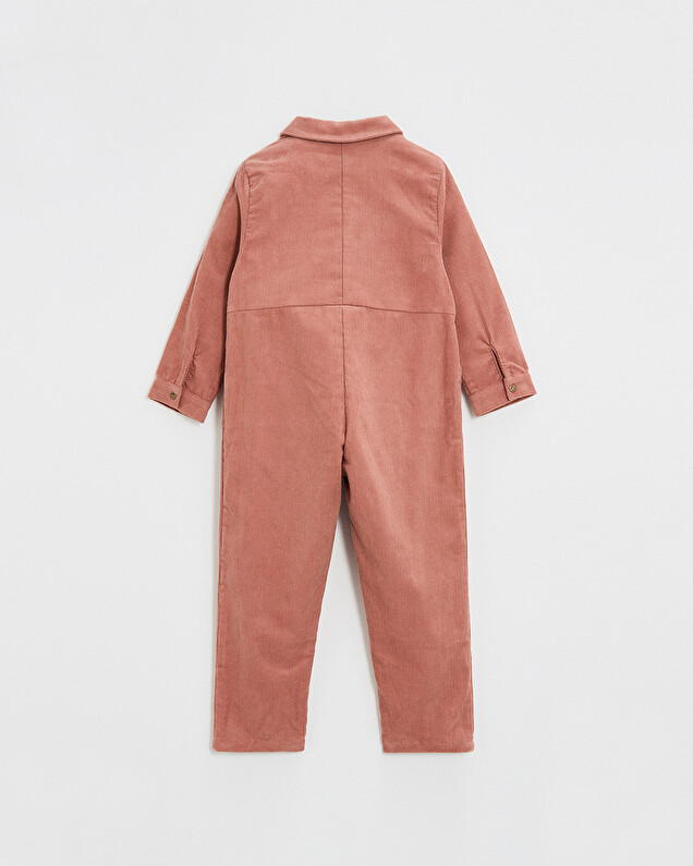Velvet jumpsuit Begonia pink colors  Natalys