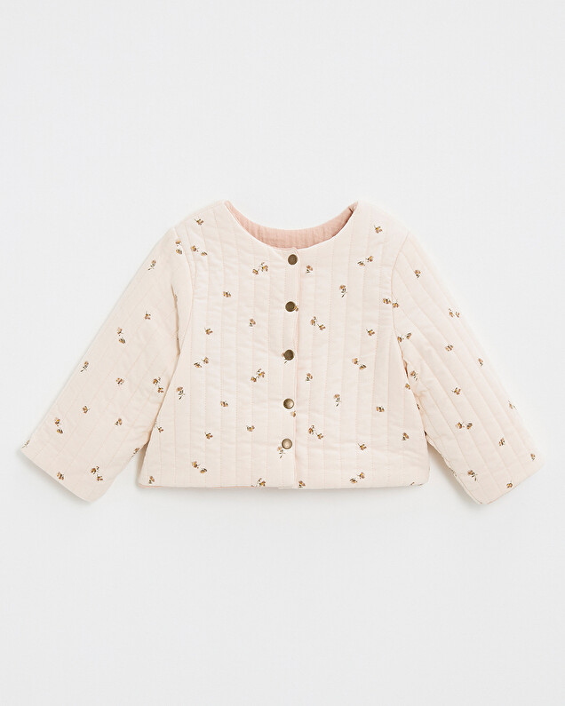 Reversible printed jacket Semi-flower print  Natalys
