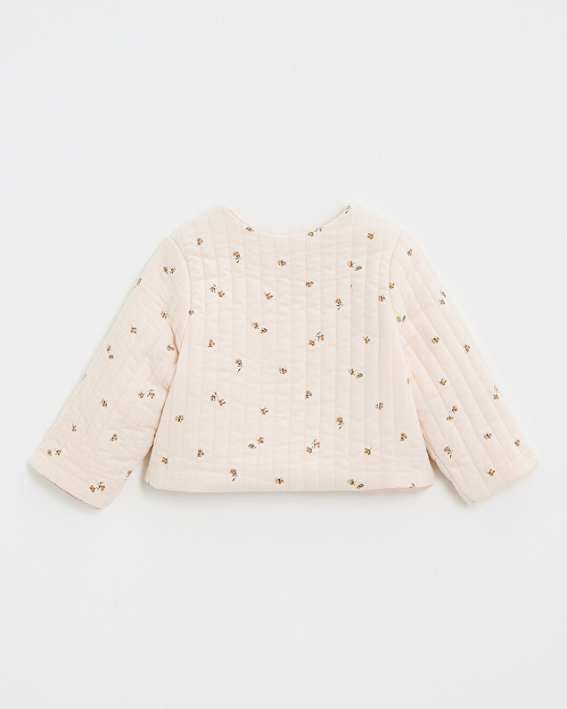 Reversible printed jacket Semi-flower print  Natalys