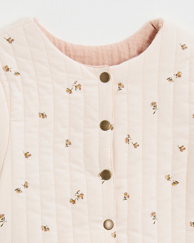 Reversible printed jacket Semi-flower print  Natalys