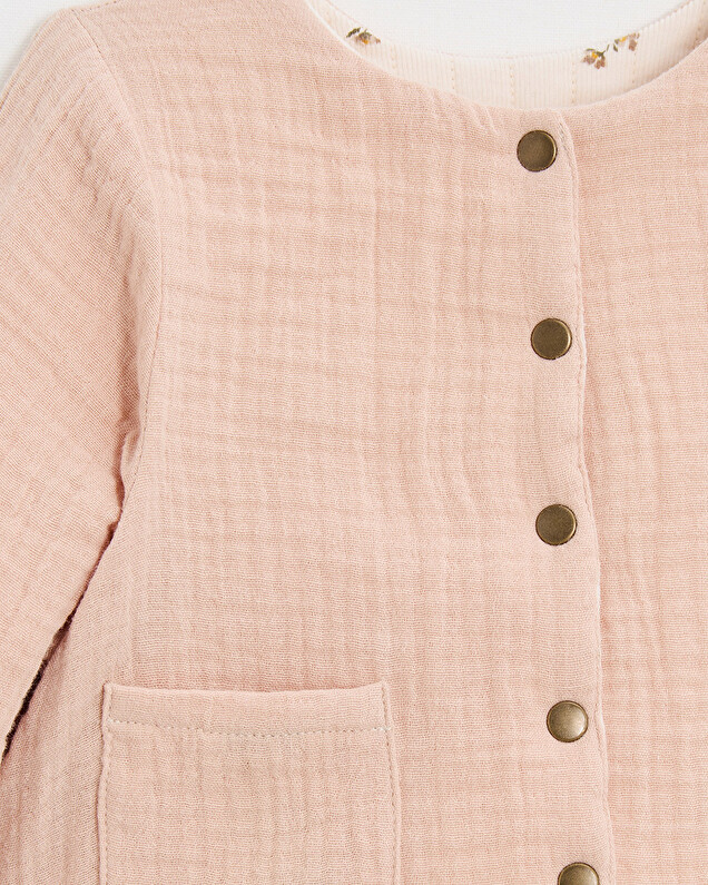 Reversible printed jacket Semi-flower print  Natalys