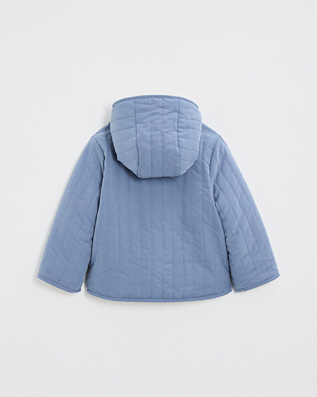 Reversible water-repellent coat Night blue color  Natalys