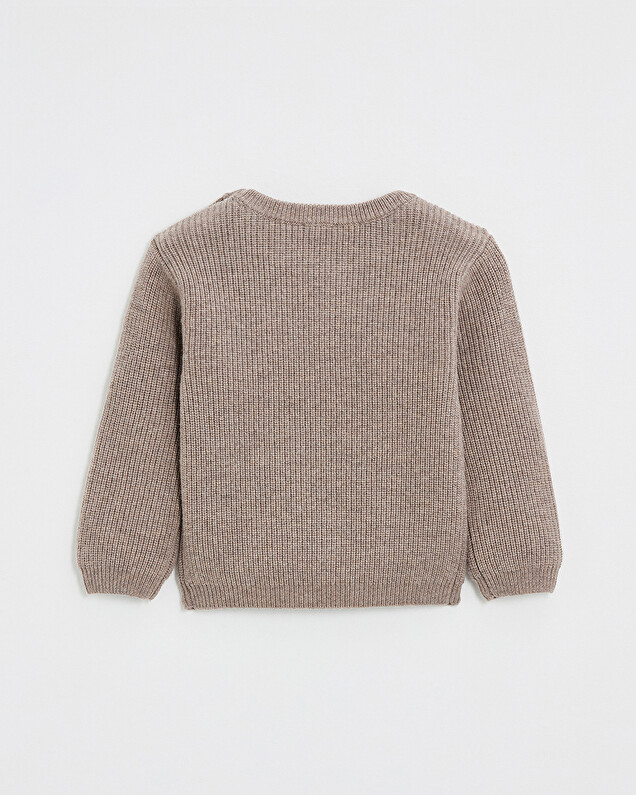 Fancy knit sweater Mocha color  Natalys