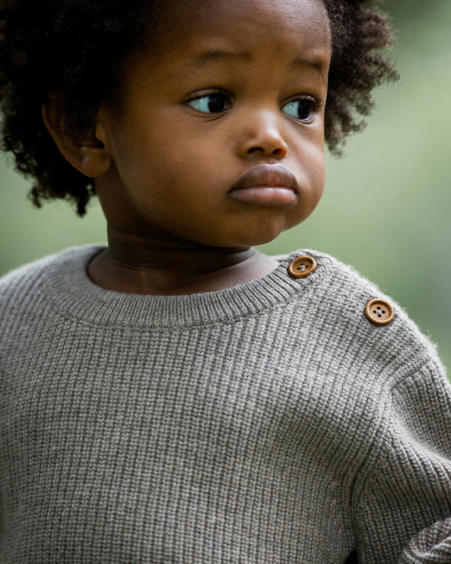 Fancy knit sweater Mocha color  Natalys