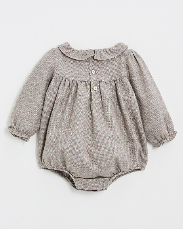 Flannel romper Beige color  Natalys