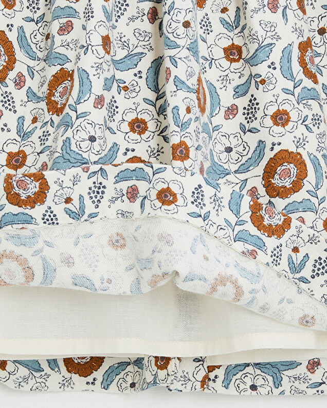 Long sleeve printed dress Folk flower print  Natalys