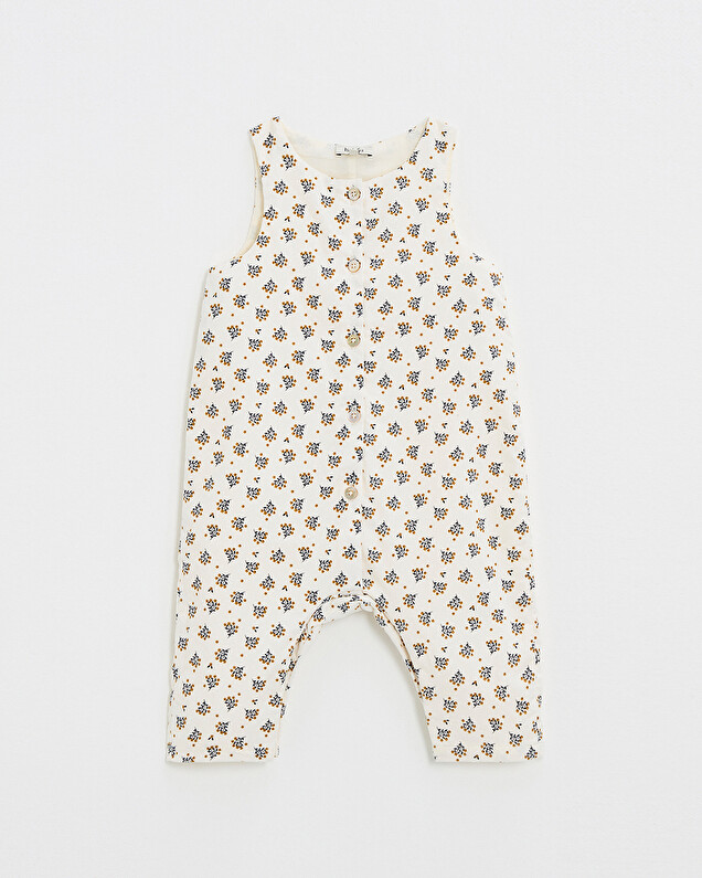 Corduroy jumpsuit Gold button print  Natalys