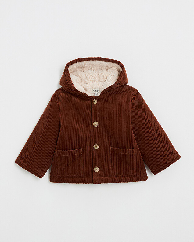 Corduroy coat Brick color  Natalys