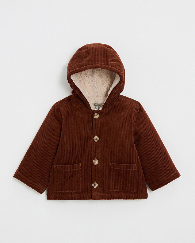 Corduroy coat Brick color  Natalys