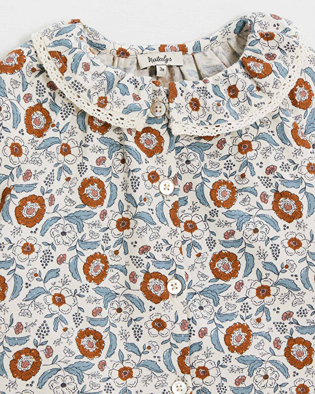Two-piece printed pajamas Folk flower print  Natalys