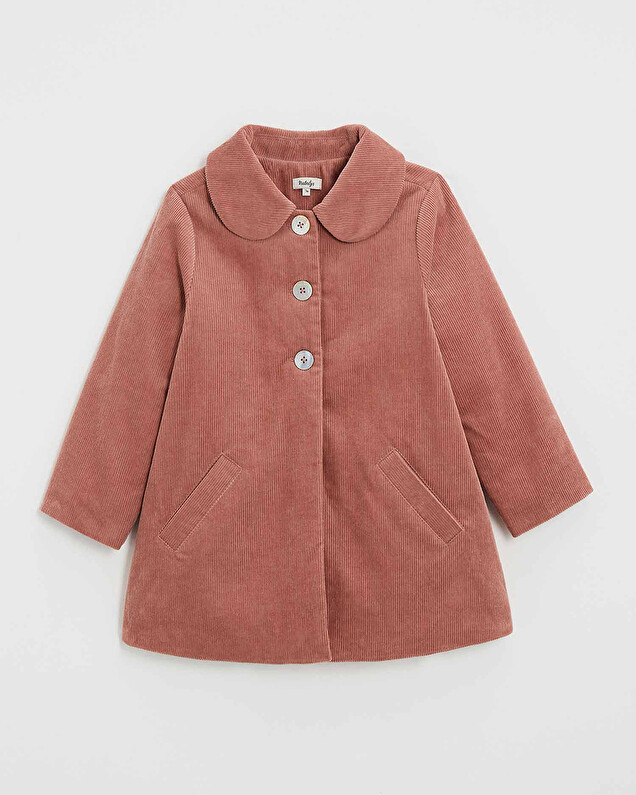 Corduroy coat Begonia pink colors  Natalys
