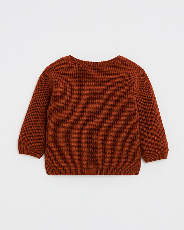 Merino wool vest Rust color  Natalys