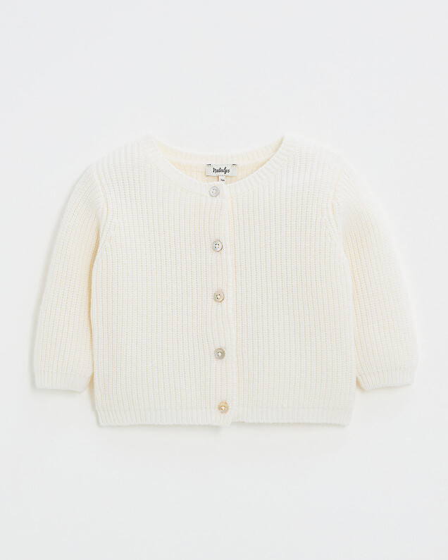 Merino wool vest Ecru color  Natalys