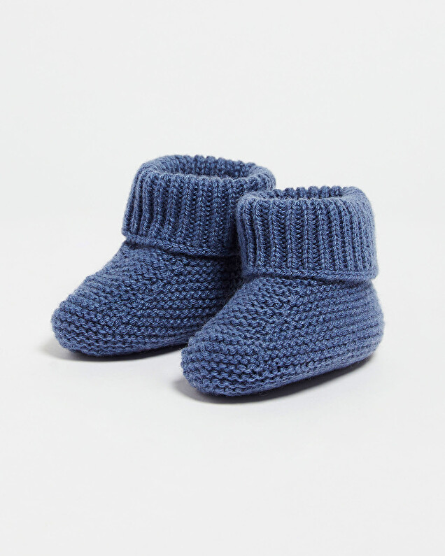 Merino wool slippers Blue color  Natalys