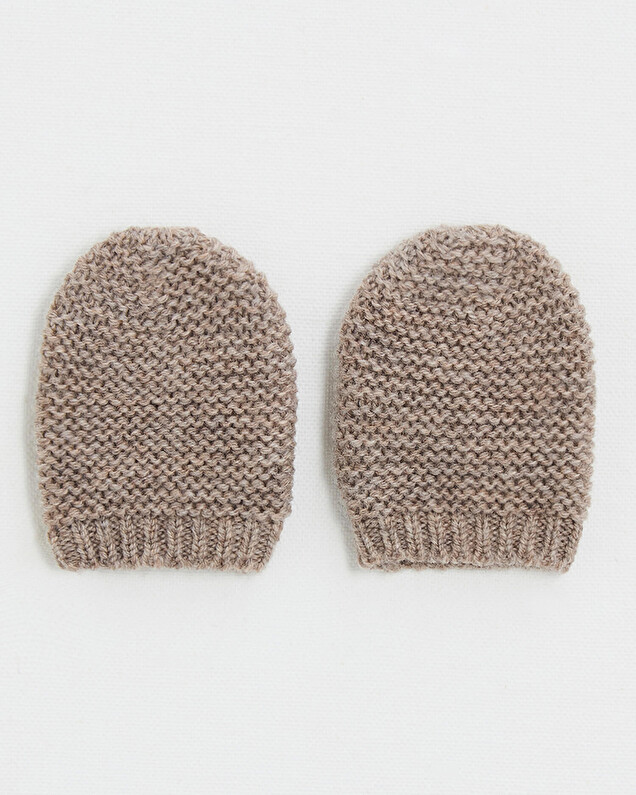 Newborn Merino wool mittens Mocha color  Natalys