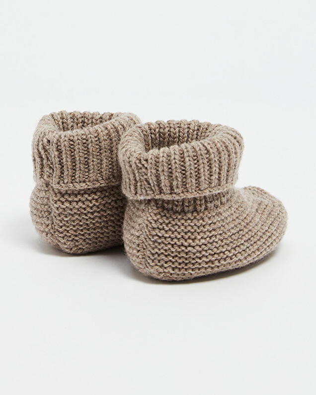 Merino wool slippers Brown color  Natalys