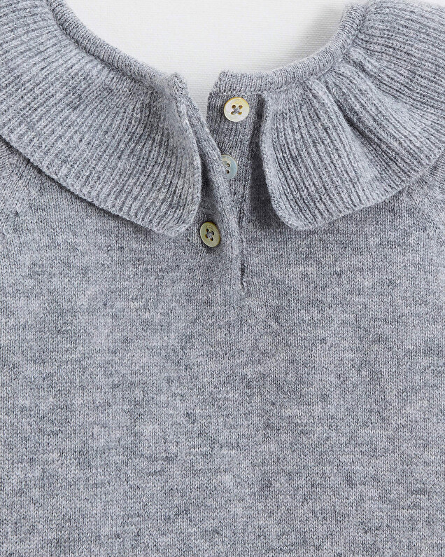 Merino wool romper Grey color  Natalys