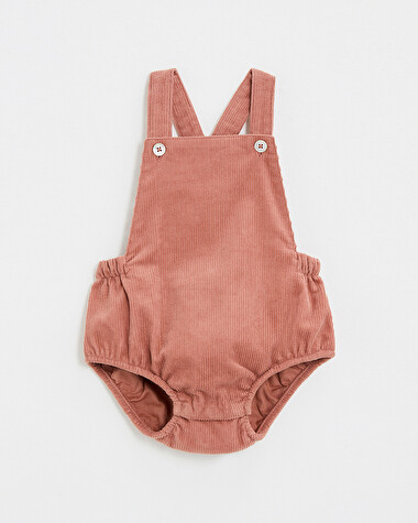 Velvet romper Begonia pink colors  Natalys