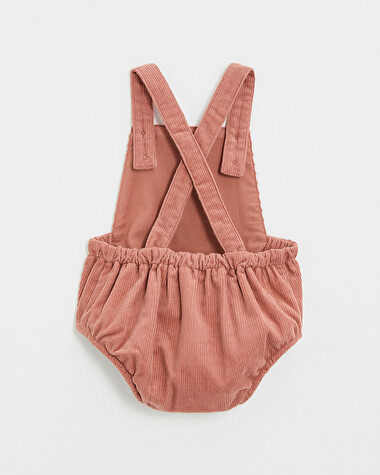 Velvet romper Begonia pink colors  Natalys
