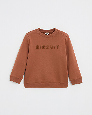 Animated fleece sweatshirt Brick color  Natalys