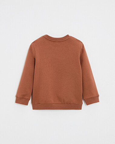 Animated fleece sweatshirt Brick color  Natalys