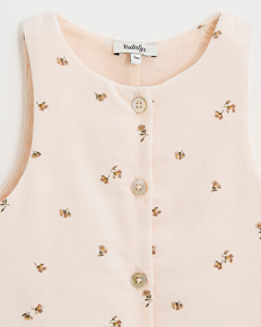 Long printed jumpsuit Semi-flower print  Natalys