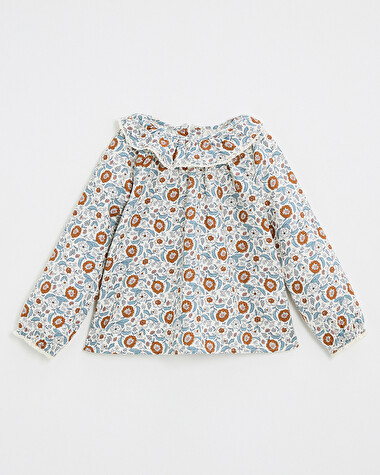 Printed blouse Folk flower print  Natalys