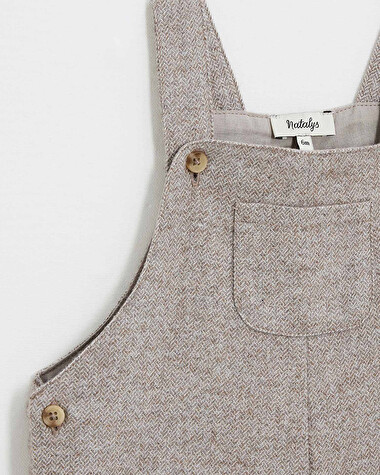 Flannel overalls Beige color  Natalys