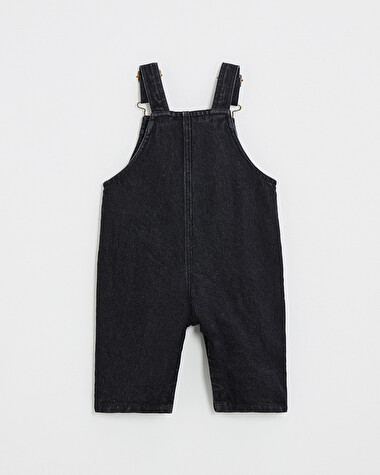 Long denim overalls Charcoal gray color  Natalys