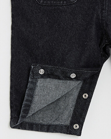 Long denim overalls Charcoal gray color  Natalys