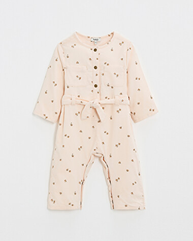 Long printed jumpsuit Semi-flower print  Natalys
