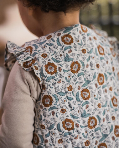 Printed sleeveless vest Folk flower print  Natalys