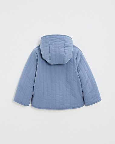 Reversible water-repellent coat Night blue color  Natalys