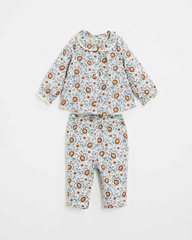 Two-piece printed pajamas Folk flower print  Natalys