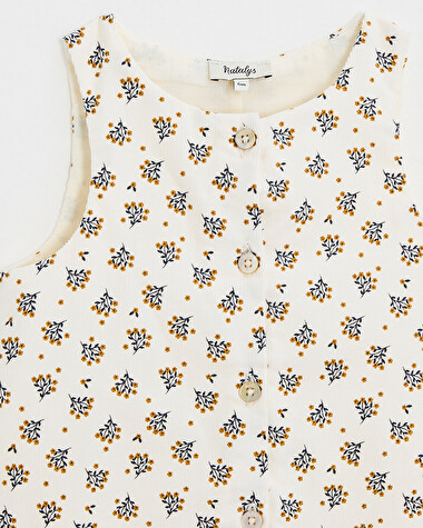 Corduroy jumpsuit Gold button print  Natalys