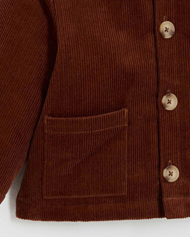 Corduroy coat Brick color  Natalys