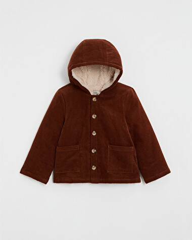 Corduroy coat Brick color  Natalys